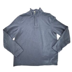 Jos. A. Bank‎ 1905 Mens Tailored Fit Quarter Zip Pullover Sweater Large Blue